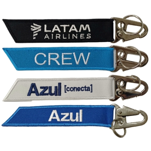 Chaveiro de tecido - Remove Before Flight - com mosquetão-CHT03