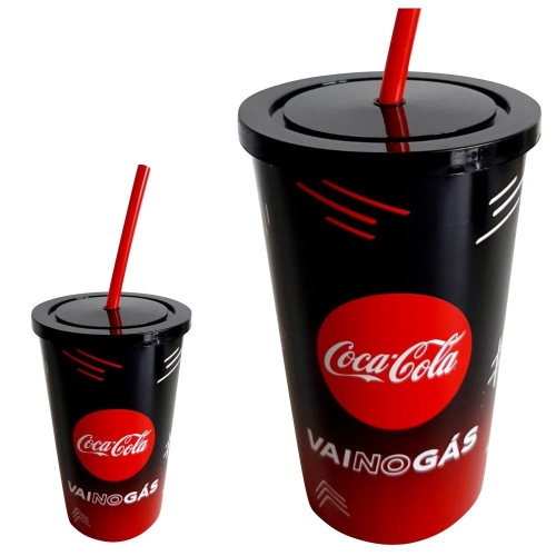 Copo 600 Ml Com Tampa E Canudo In Mold Label -AFK-770014