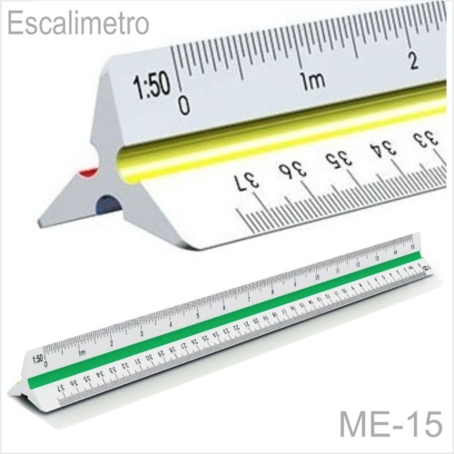Mini Escalímetro Triangular de 15 cm - Modelo ME-15-EC77101