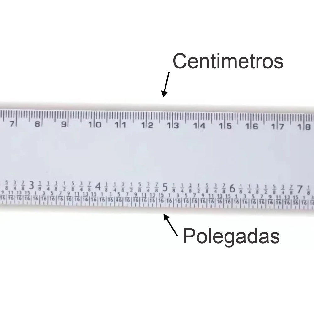 20cm - Regua de Aluminio de 20cm