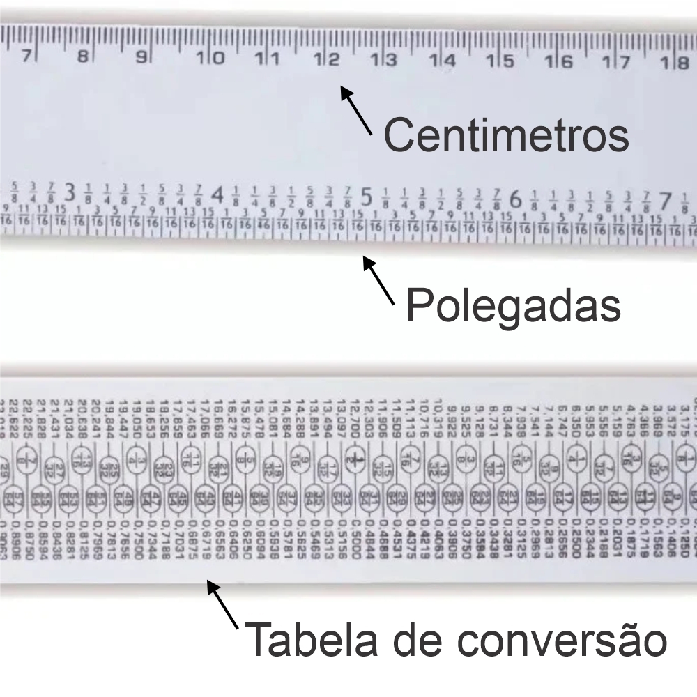 30cm - Regua de alumínio Ferragista de 30cm