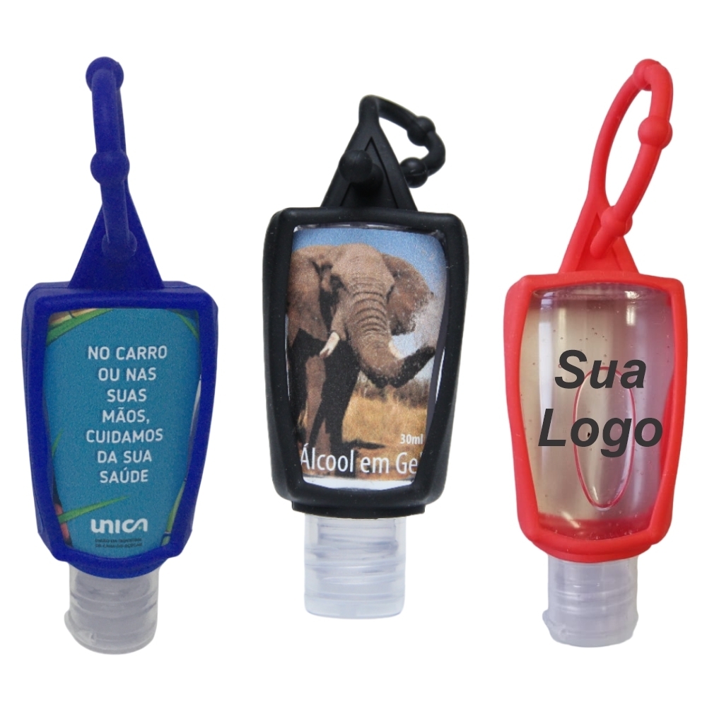 30ml - Álcool gel com alça de silicone-AFK-7717AB