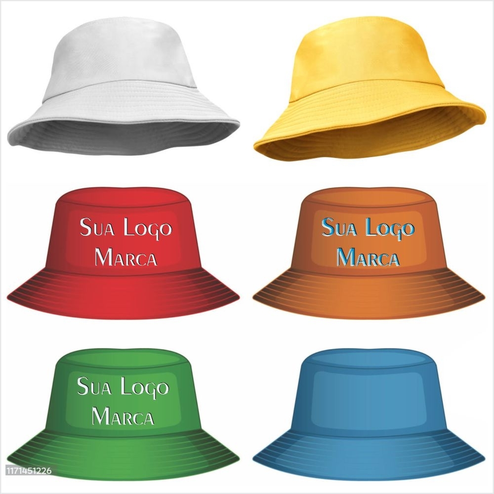 Bucket - Chapéu balde branco