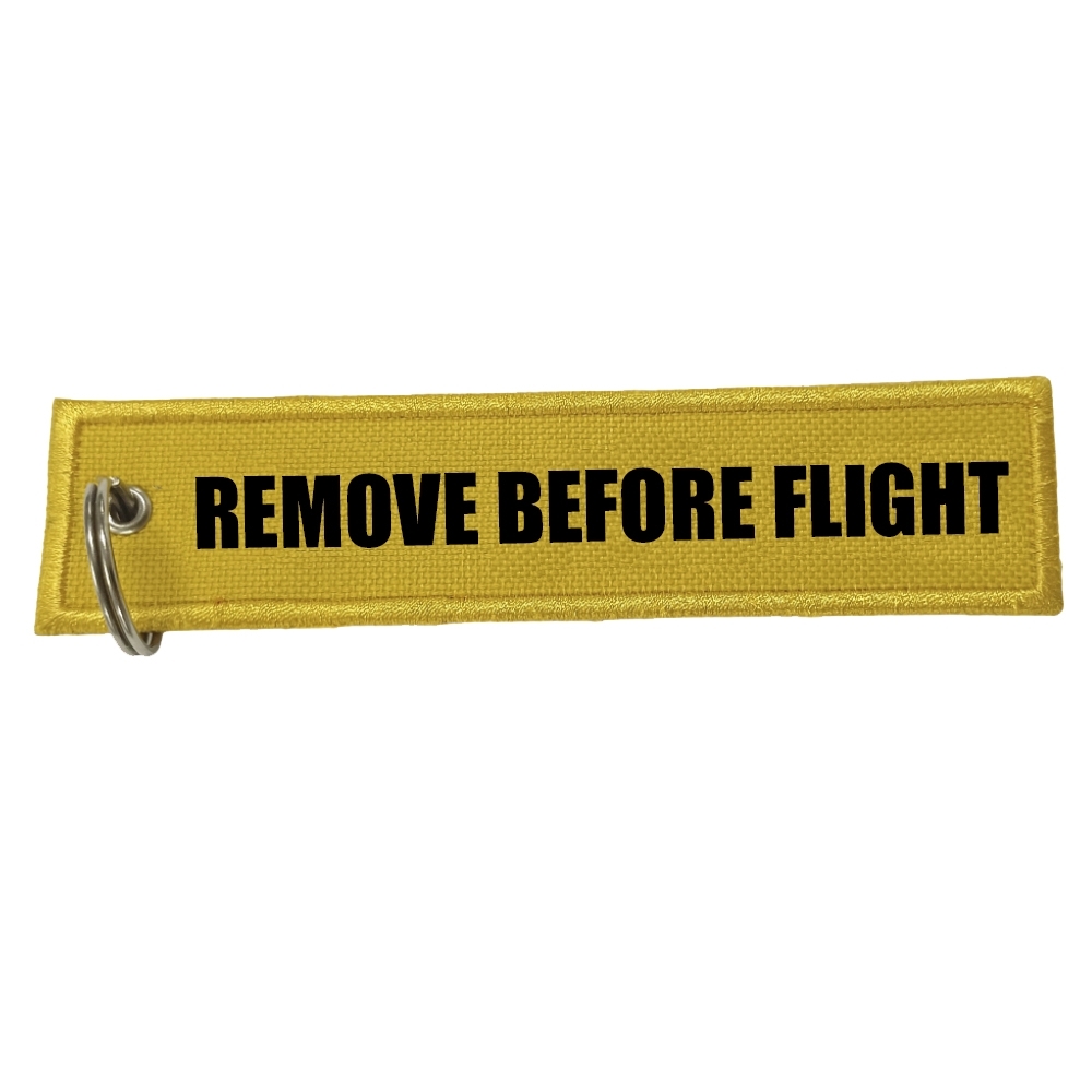Chaveiro de tecido - Remove Before Flight - COM ARGOLA