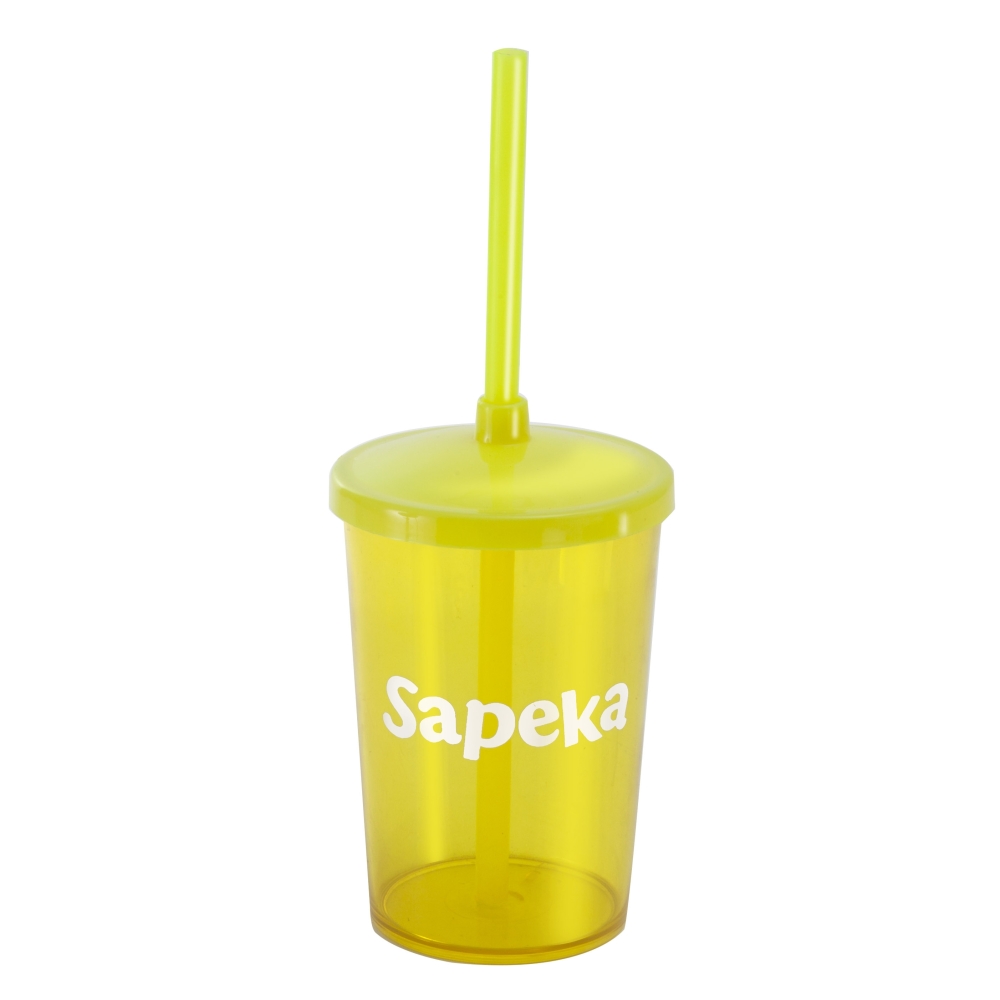 Copo 350 ml com Tampa e Canudo-AFK-771490