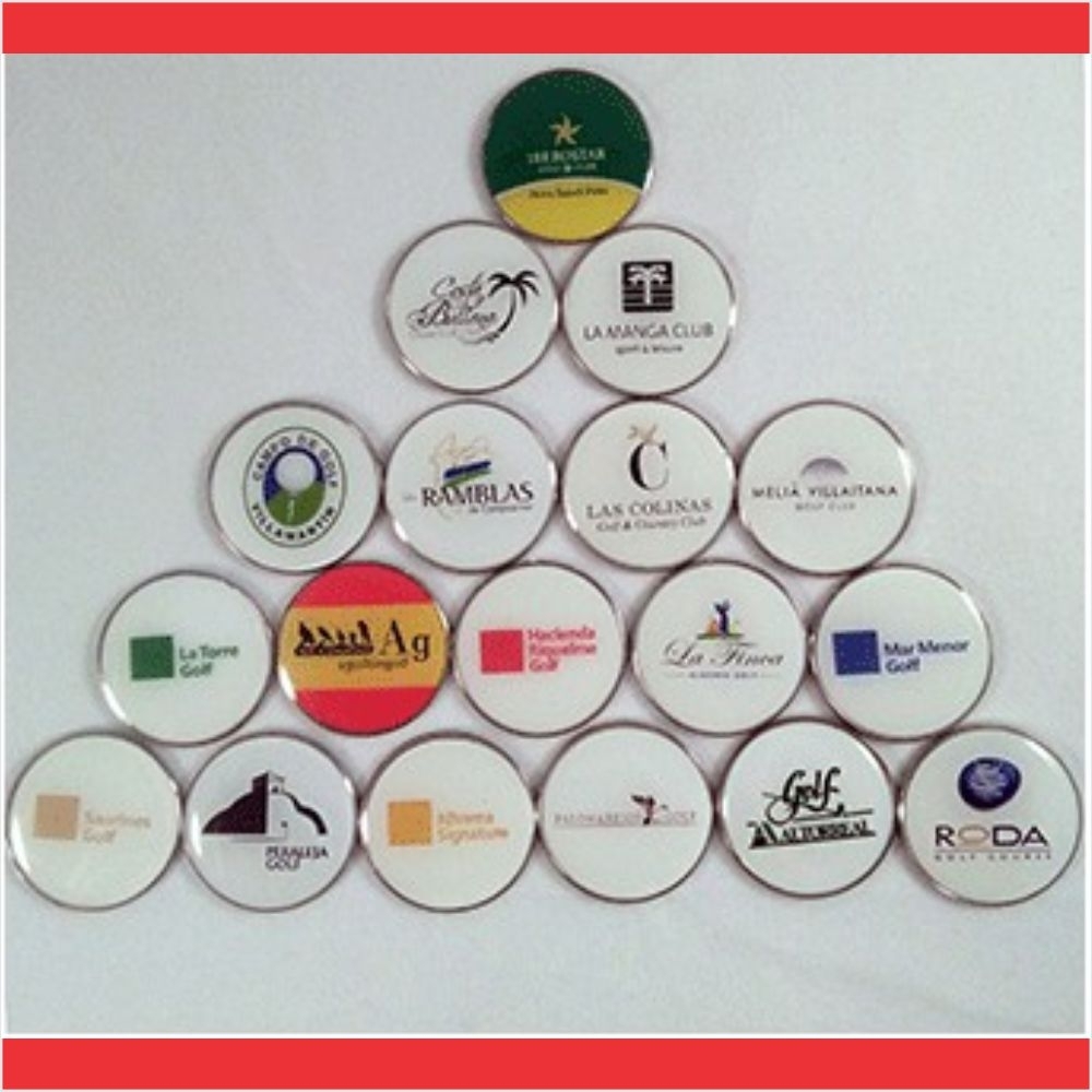 Marcador de bola de golfe - placa + resina