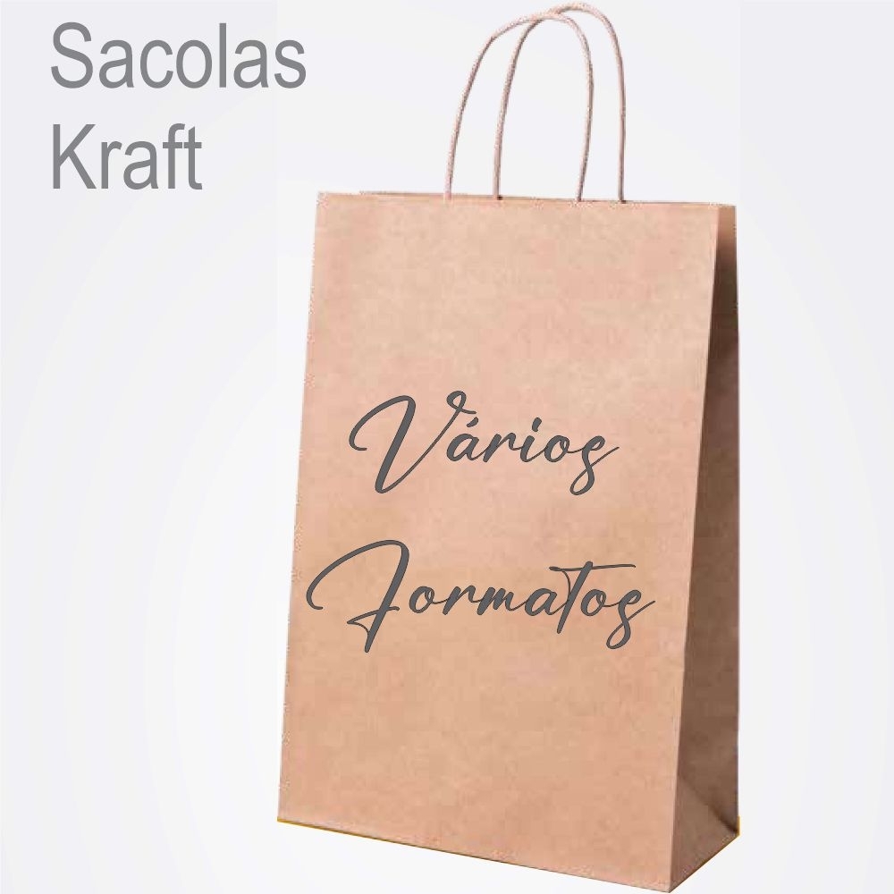 Sacola em papel Kraft - vários formatos-79876